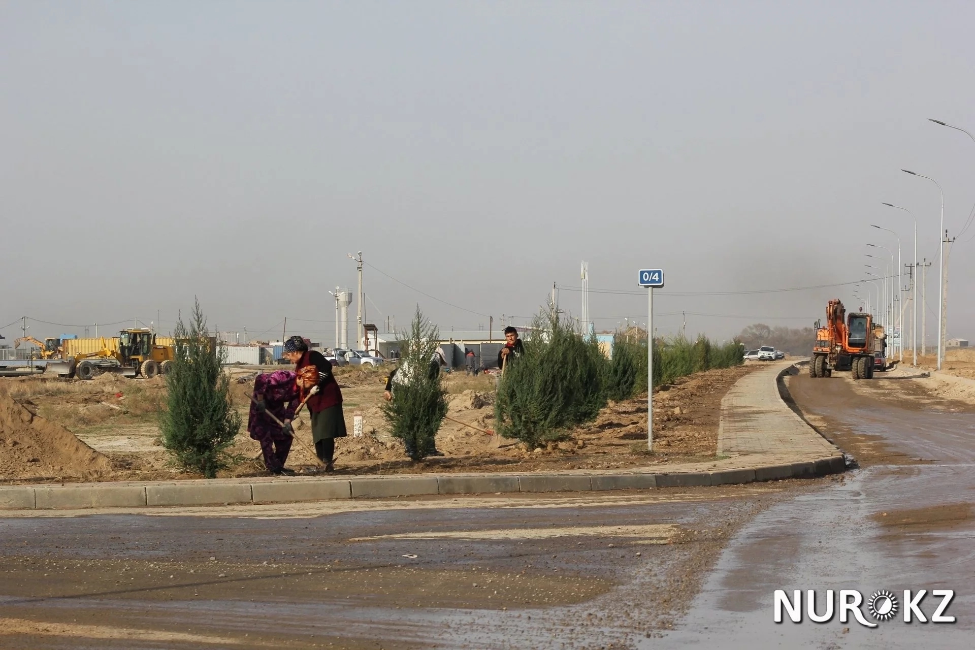 ОҚО-ға вице-премьердің келгенін естіген шымкенттік атқамінерлер көшет отырғызып әлек болды (фото)