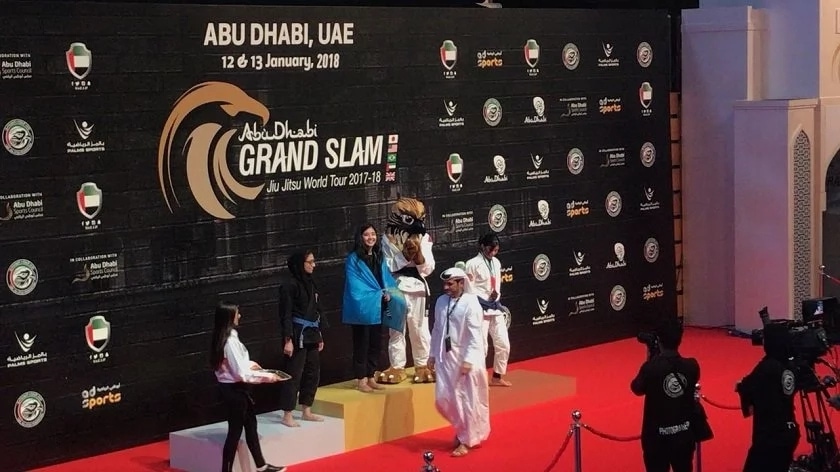 Мөлдір Мекенбаева марапаттау рәсімінде. Фото: sport.inform.kz